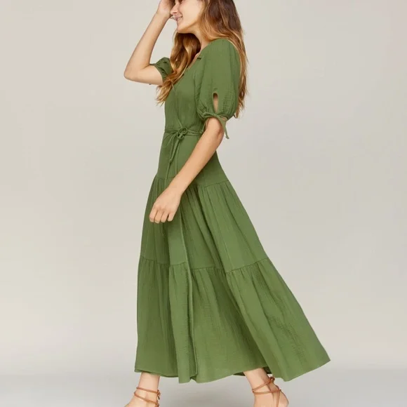 Christy Dawn The August Dress in Forest Gauze, Size S - Picture 2 of 7